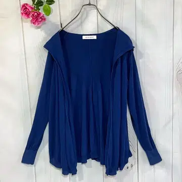 AZUL BY MOUSSY 후드 부착 가디건 [S] 블루 얇은 소재
