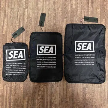 새상품 WIND AND SEA 트래블 파우치 S M L 블랙