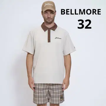 BELLMORE 벨모어 하프 팬츠 골프 로고 체크 32 L