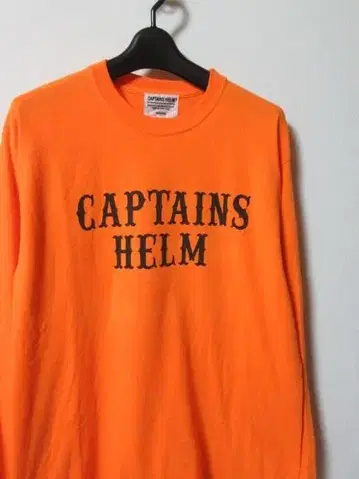 CAPTAINS HELM 캡틴스 헬름 로고 롱 T 오렌지 M