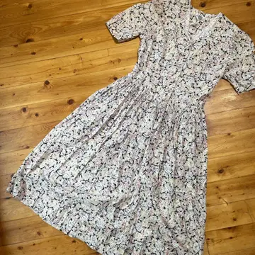 LAURA ASHLEY 로라 애슐리 꽃무늬 반팔 롱 원피스 9호