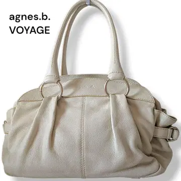 agnes.b. 에네스베 보야주 핸드백 가죽 화이트