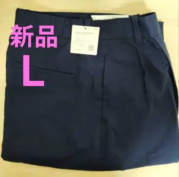 유니클로 넨블렌드 배럴 레그 팬츠 블루 L 유니클로 표시 사이즈