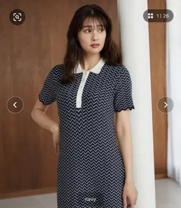 스캘럽 폴로 드레스