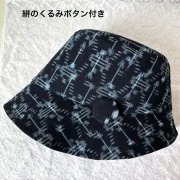 가즈 크로셰 버킷 햇 모자 싸개 버튼 브로치 포함