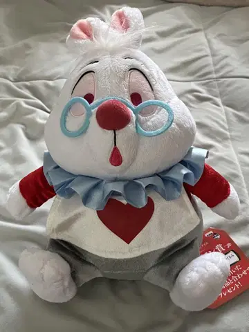 디즈니 원더랜드 앨리스 봉제 인형 시계 토끼