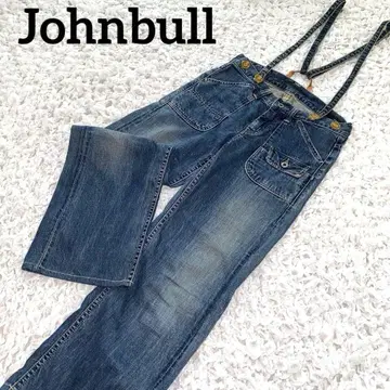 Johnbull 서스펜더 데님 인디고 S 살로펫 일본제 팬츠