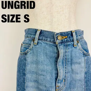 UNGRID 리메이크 데님 미들 기장 타이트 스커트 [A-187]
