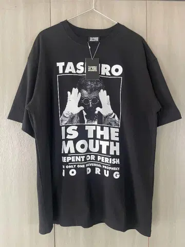 TASHIRO IS THE MOUTH 티셔츠 XL 블랙