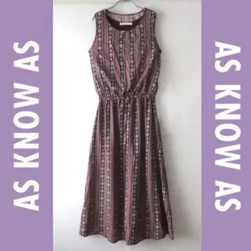 새상품급 AS KNOW AS 슬리브리스 롱 원피스