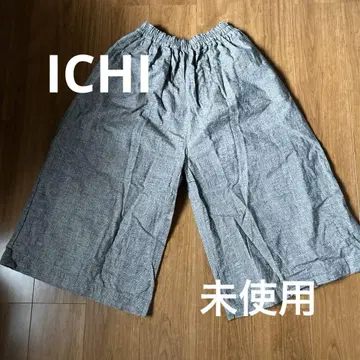미사용 ICHI 글렌체크 무늬 가우초 팬츠