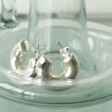 TODAYFUL 청키 후프 귀걸이 silver925