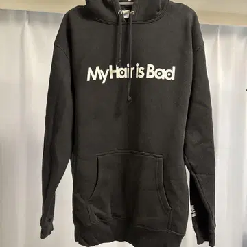 My Hair is Bad 로고 후드티 블랙