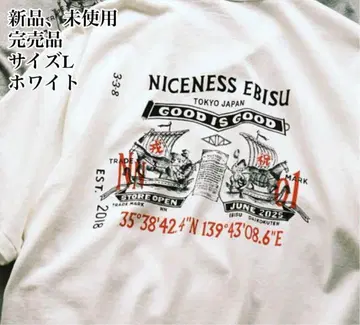 완판템 NICENESS 에비스점 오픈 기념 한정 티셔츠 L 사이즈