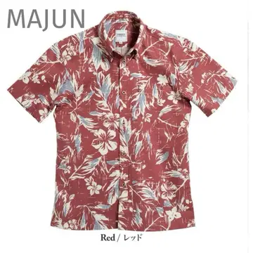 MAJUN 마준 카리유시 의류 알로하 셔츠 남성용 M