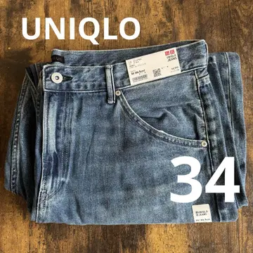 유니클로 배기 커브 청바지 34