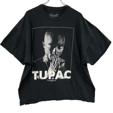 투팩 빅 밴딩 티셔츠 블랙 2XL 빈티지 여름 [4782]
