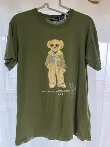 Ralph Lauren 폴로 베어 티셔츠 올리브 그린