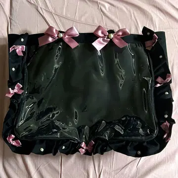 이타백 자카마트 a3 프릴 토트 로즈 핑크 Blacklimited