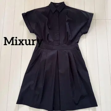 새상품급 Mixury 네이비 셔츠 원피스 38
