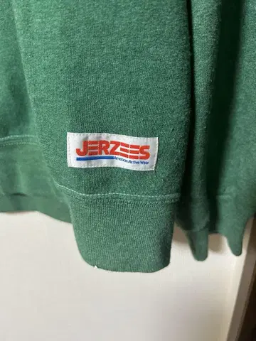 JERZEES 구제 의류 맨투맨 그린 속기모
