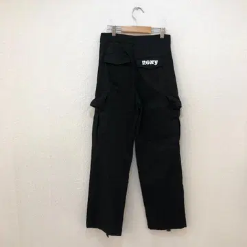 록시 ROXY 블랙 백 로고 카고 팬츠