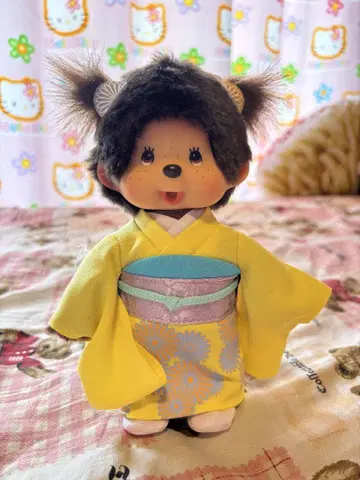몬치치 국화 기모노 몬치치 얼룩 있음