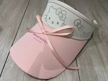 HELLO KITTY 리본 포함 바이저 핑크