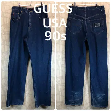 게스 GUESS 90s 스트레이트 데님 다크 블루 USA 상품 R