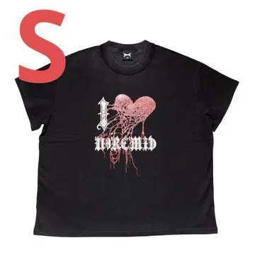 사이즈 S NoREMID I LOVE TEE BLACK