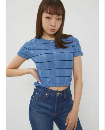 LAGUA GEM ROUGHNESS KNIT TOPS 니트탑