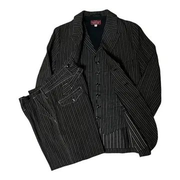 새상품급 ADJUSTABLE COSTUME 헤링본 스트라이프 3P