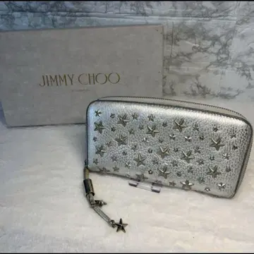 JIMMY CHOO 실버 스타 스터드 장지갑 필리파
