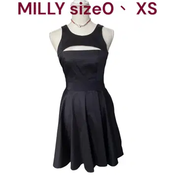 새상품급 Milly 밀리 아름다운 실루엣 블랙 원피스 작은 사이즈 0