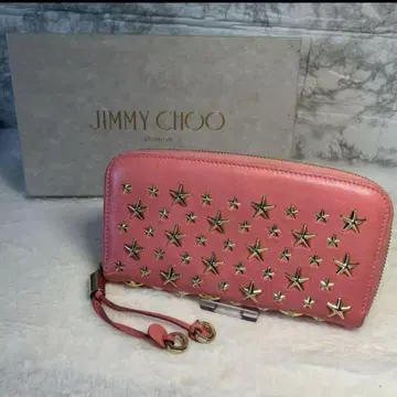JIMMY CHOO 별 모양 스터드 장지갑 핑크 필리파