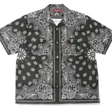 HIDE AND SEEK Bandana Pattern Shirt 블랙