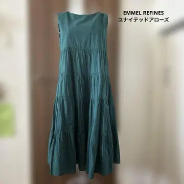 EMMEL REFINES 유나이티드 애로우즈 슬리브리스 원피스 인도 면
