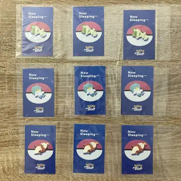 포켓몬스터 센터 슬립 뒤집어서 자는 스티커 3종 9장