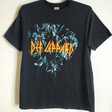 새상품급 디플레파드 티셔츠 블랙 L Def Leppard 유리