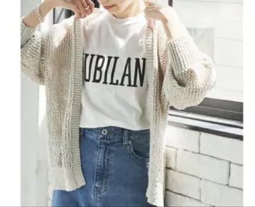 어반 리서치 시스루 패턴 가운 가디건