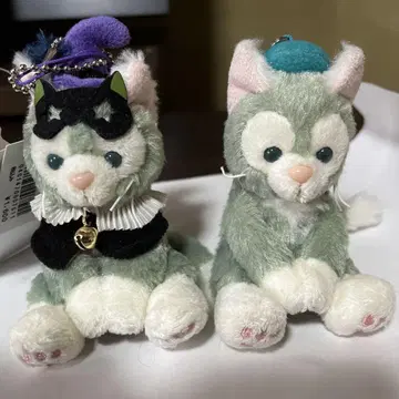 고양이 봉제 인형 마스크 포함 2개 세트