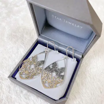 STAR JEWELRY 925 시스루 귀걸이 버터플라이 파피용 나비