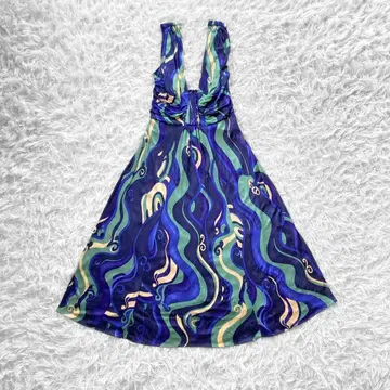 ALBERTA FERRETTI 슬리브리스 오픈 컷 원피스 40