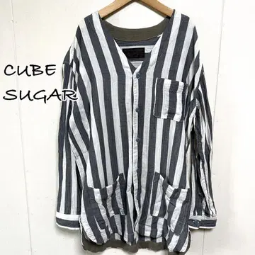 CubeSugar 큐브 슈가 얇은 소재 코튼 스트라이프 자켓
