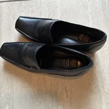 Golden Foot 블랙 가죽 로퍼