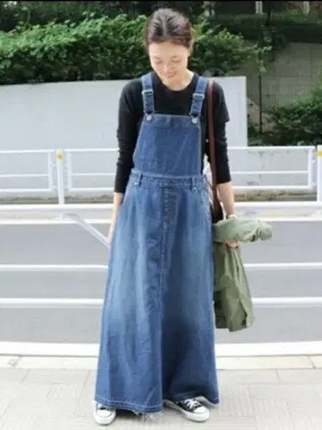 슬로브 이에나 slobe iena Le Denim 오버롤 스커트