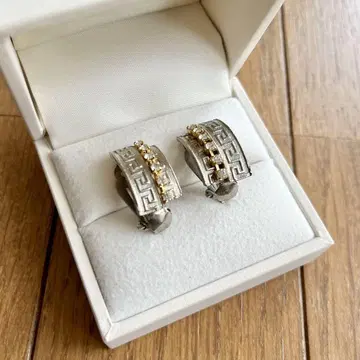 실버 큐빅 귀걸이 빈티지 빈티지 빅 사이즈