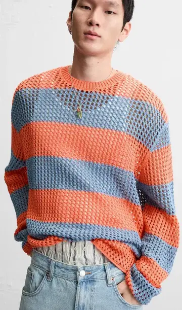 미사용 새상품! 완판템! 망사 텍스처 스웨터 ZARA 자라 XL