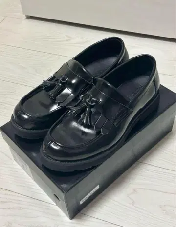 RUUBON 블랙 태슬 로퍼 26cm