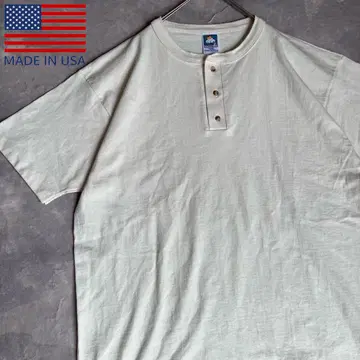 90년대 미국제 헨리넥 크림색 COTTON DELUXE